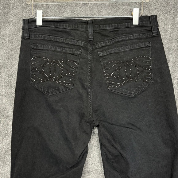 NYDJ Jeans Womens 12 Black Denim Bootcut Lift Tuck Tech High Rise Slimming Panel - Picture 13 of 16